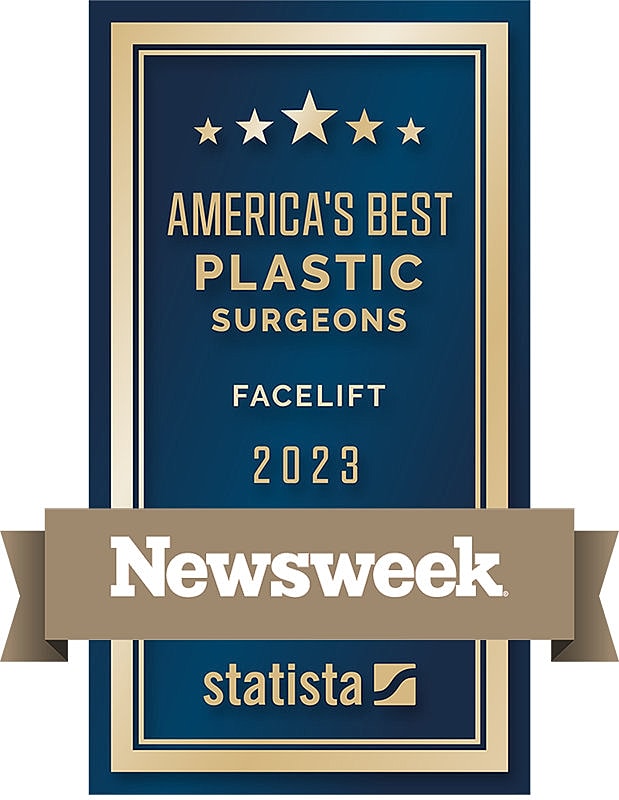 America's Best Plastic Surgeons 2023 award badgeAmerica's Best Plastic Surgeons 2023